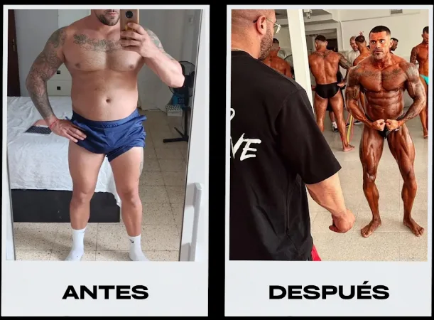Cambio físico de un cliente de Toledo The Bull, antes y después 5