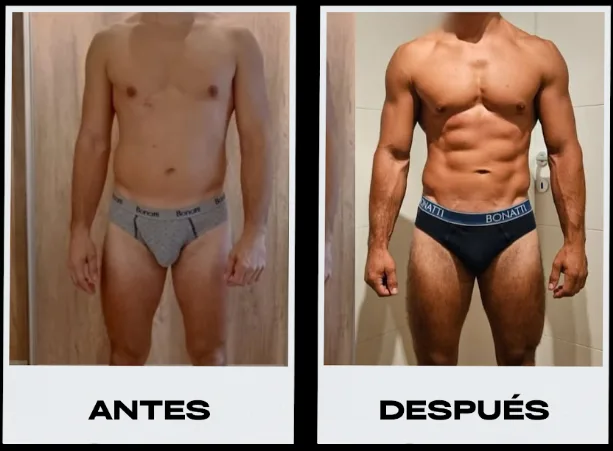 Cambio físico de un cliente de Toledo The Bull, antes y después 9